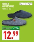 Herren Hausschuhe im Angebot bei Marktkauf in Monheim Herren Hausschuhe Angebote von A.TONY bei Marktkauf Monheim für 12,99 €