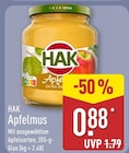 Apfelmus von HAK für 0,88 € bei ALDI Nord im Angebot Apfelmus von HAK im aktuellen ALDI Nord Prospekt
