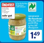 Bio-Sauerkraut von Nur Nur Natur im aktuellen ALDI SÜD Prospekt für 1,49 €