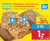 Weltmeister-, Sonnenblumen- und Kürbiskernbrötchen bei Netto Marken-Discount im Landsberg Prospekt für 1,00 €