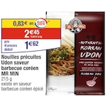 Nouilles précuites Udon saveur barbecue coréen - MR MIN en promo chez Cora Freyming-Merlebach à 1,62 €