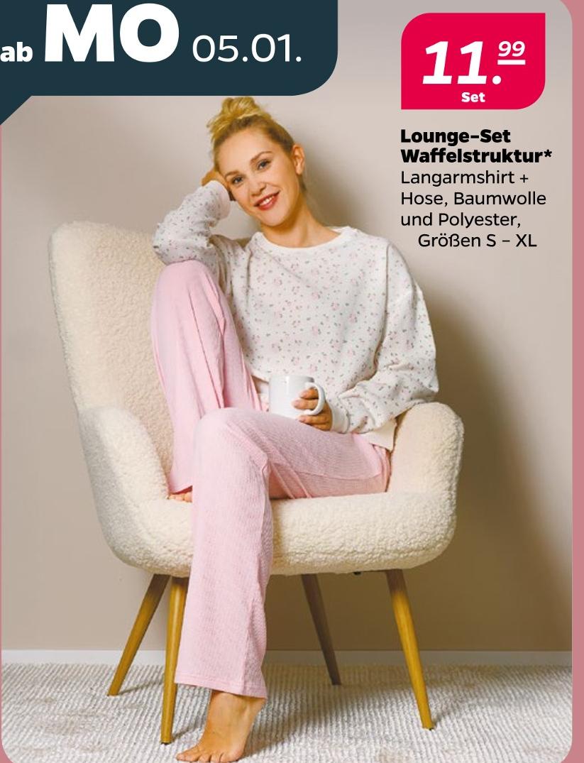 Lounge-Set Waffelstruktur