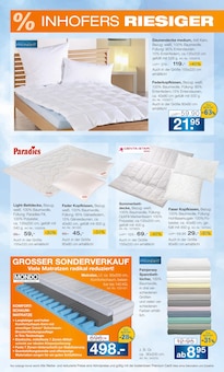Matratze im Möbel Inhofer Prospekt "Wohntrends zum Mitnehmen" mit 12 Seiten (Augsburg)