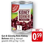 Rote Kidney Bohnen Angebote von Gut & Günstig bei EDEKA Darmstadt für 0,59 €