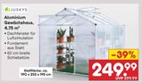 Aluminium Gewächshaus Angebote von Juskys bei Netto Marken-Discount Lingen für 249,99 €