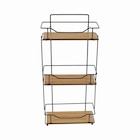 Etagère 3 niveaux bambou et métal H.57cm en promo chez Maxi Bazar Créteil à 19,99 €