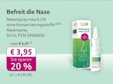 mea - meine apotheke - Nasenspray 0,1 % Angebot im Prospekt Nasenspray 0,1 % bei mea - meine apotheke im Prospekt "" für 3,95 €