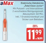 Elektrische Zahnbürste „Total Clean Junior“ im Angebot bei Marktkauf in Cuxhaven Elektrische Zahnbürste „Total Clean Junior“ Angebote von Max bei Marktkauf Cuxhaven für 11,99 €