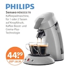 Senseo HD6553/70 Kaffeepadmaschine im V-Markt Prospekt Senseo HD6553/70 Kaffeepadmaschine von Philips im aktuellen V-Markt Prospekt für 44,99 €