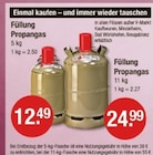 Füllung Propangas bei V-Markt im Saulgrub Prospekt für 12,49 €