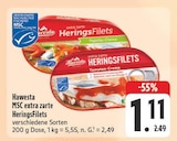 Aktuelles MSC extra zarte HeringsFilets Tomaten-Creme Angebot bei E center in Erlangen ab 1,11 €
