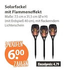Solarfackel mit Flammeneffekt im aktuellen V-Markt Prospekt für 6,00 €