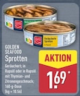Geräucherte Sprotten in Rapsöl von Golden Seafood für 1,69 € bei ALDI Nord im Angebot Geräucherte Sprotten in Rapsöl von Golden Seafood im aktuellen ALDI Nord Prospekt