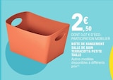 Boîte de rangement salle de bain terracotta petite taille en promo chez E.Leclerc Strasbourg à 2,50 €