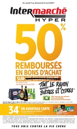 Catalogue Intermarché "50% REMBOURSÉS EN BONS D'ACHAT SUR TOUT LE RAYON BIÈRES ET CIDRES" à Saint-Martial-d'Artenset et alentours, 64 pages, 09/04/2024 - 21/04/2024