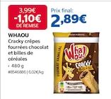 Cracky crêpes fourrées chocolat et billes de céréales - WHAOU en promo chez Costco Cracky crêpes fourrées chocolat et billes de céréales - WHAOU dans le catalogue Costco