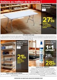 Prix et réduction Table Pliante dans le prospectus Carrefour en cours Offre Table Pliante dans le catalogue Carrefour du moment à la page 91