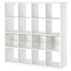 Regal mit 4 Einsätzen weiß/Glas Angebote von KALLAX bei IKEA Memmingen für 239,00 €