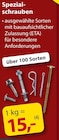 Spezialschrauben Angebote bei Sonderpreis Baumarkt Nordhausen für 15,00 €