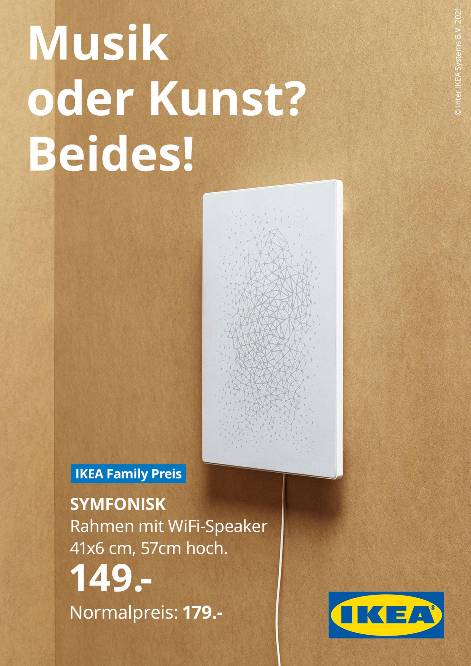 IKEA Prospekt für Heiligenkreuz mit 1 Seite IKEA Prospekt für Heiligenkreuz: "Musik oder Kunst? Beides!", 1 Seite, 25.10.2021 - 31.10.2021