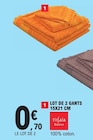 Promo Lot de 2 gants 15x21 cm à 0,70 € dans le catalogue E.Leclerc à Osny