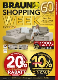 BRAUN Möbel-Center Prospekt für Homburg: "BRAUN SHOPPING WEEK", 20 Seiten, 07.03.2026 - 28.03.2026