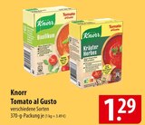 Aktuelles Knorr Tomato al Gusto Angebot bei famila Nordost in Lübeck ab 1,29 €