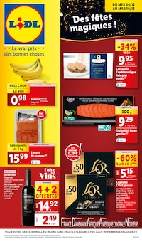 Prospectus Lidl de la semaine "Des fêtes magiques !" avec 1 pages, valide du 04/12/2024 au 10/12/2024 pour Soissons et alentours