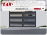 Portail Aluminium Battant Merlin Gris en promo chez Gedimat Poitiers à 1 145,00 €