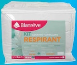 Kit couette tempérée 2 personnes et 2 oreillers moelleux respirant - BLANRÊVE en promo chez Intermarché Nancy à 29,90 €