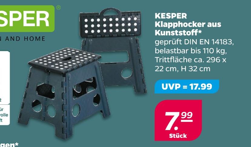 Klapphocker aus Kunststoff