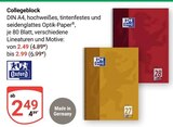 Aktuelle Schulbedarf Angebote bei GLOBUS in Erfurt Aktuelles Collegeblock Angebot bei GLOBUS in Erfurt ab 2,49 €