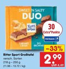 Großtafel im Angebot bei Netto Marken-Discount in Schwerin Großtafel Angebote von Ritter Sport bei Netto Marken-Discount Schwerin für 2,99 €