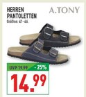 Herren Pantoletten im Angebot bei Marktkauf in Beckum Herren Pantoletten Angebote von A. Tony bei Marktkauf Beckum für 14,99 €