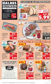 Hackfleisch im Kaufland Prospekt "Aktuelle Angebote" mit 64 Seiten (Moers)