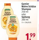 Wahre Schätze Shampoo oder Spülung von Garnier für 1,99 € bei Rossmann im Angebot Wahre Schätze Shampoo oder Spülung von Garnier im aktuellen Rossmann Prospekt