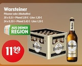 Pilsener im Angebot bei Getränke Hoffmann in Monheim Pilsener Angebote von Warsteiner bei Getränke Hoffmann Monheim für 11,99 €