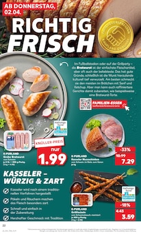 Bratwurst im aktuellen Kaufland Prospekt (Erlangen) Bratwurst im Kaufland Prospekt "KNĂśLLER" mit 68 Seiten (Erlangen)