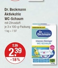 WC Reiniger im V-Markt Prospekt Aktivkohle WC-Schaum von Dr. Beckmann im aktuellen V-Markt Prospekt für 2,39 €