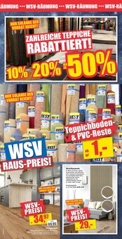 Teppich im aktuellen wohnen & sparen Stelter Prospekt (Münster) Teppich im wohnen & sparen Stelter Prospekt "LETZTE CHANCE. WSV RÄUMUNG." mit 10 Seiten (Münster)