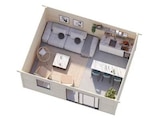 Studio de jardin bois massif 20 m² avec baie coulissante aluminium anthracite LYDIA à Brico Dépôt dans Spay Studio de jardin bois massif 20 m² avec baie coulissante aluminium anthracite LYDIA à Brico Dépôt dans Spay