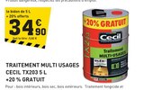 Promo Traitement multi usages cecil tx203 5 l +20 % gratuit à 34,90 € dans le catalogue Tout Faire à Montois-la-Montagne