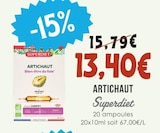 Artichaut - Superdiet en promo chez Naturalia Artichaut - Superdiet dans le catalogue Naturalia