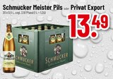 Schmucker Meister Pils oder Privat Export im Angebot bei Trinkgut in Frankfurt Schmucker Meister Pils oder Privat Export Angebote von Schmucker bei Trinkgut Frankfurt für 13,49 €