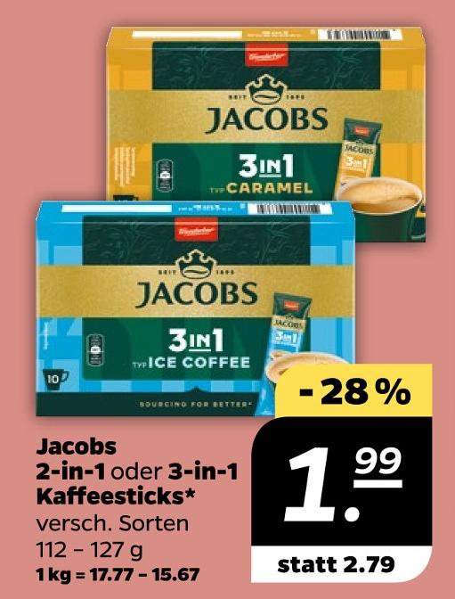2-in-1 oder 3-in-1 Kaffeesticks