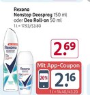 Nonstop Deospray oder Deo Roll-on Angebote von Rexona bei Rossmann Kiel für 3,99 €