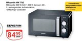 Mikrowelle MW 7762 Angebote von Severin bei GLOBUS Duisburg für 1,99 €