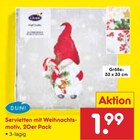 Servietten mit Weihnachtsmotiv von Duni im aktuellen Netto Marken-Discount Prospekt für 1,99 €
