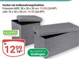 Hocker mit Aufbewahrungsfunktion im Angebot bei GLOBUS in Saarbrücken Hocker mit Aufbewahrungsfunktion Angebote von KESPER bei GLOBUS Saarbrücken für 12,99 €