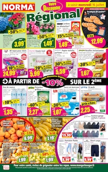 Prospectus Norma à Grand Menil, "Votre Discounter Régional", 12 pages de promos valables du 16/07/2025 au 22/07/2025